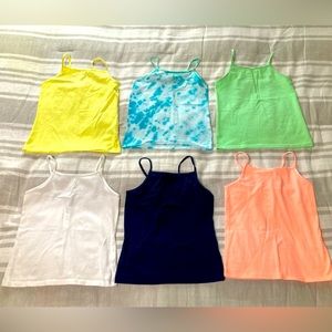 Girls sz 6 cami tank top bundle undershirts crafters lot Cat & Jack Gap Old Navy